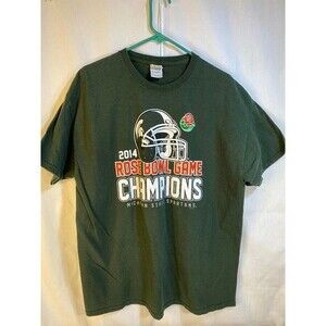 Rose Bowl Champions, 2014 Michigan State Spartans, Men's XL, Green MSU Football